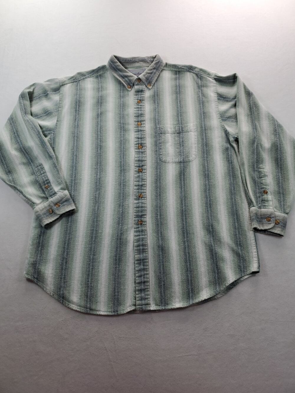 Madison Avenue Plaid Button Up Shirt Men XL 100% Cotton Long Sleeve Casual Work